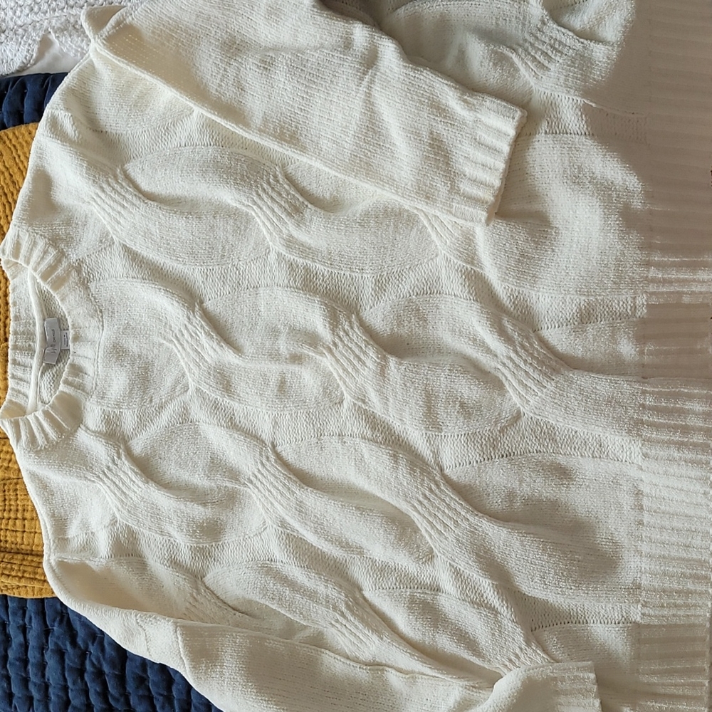 J Jill oversized ivory chenille sweater